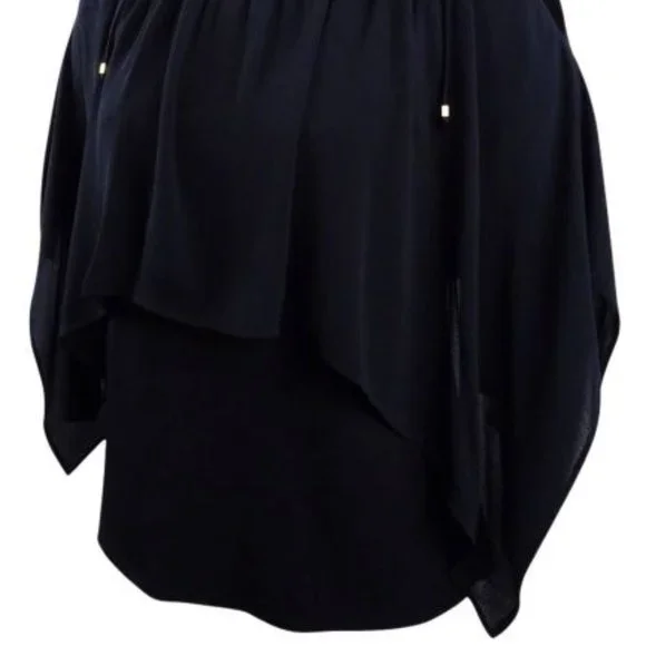 Michael Kors Plus Size Black Crepe Dress Top - Picture 10 of 10